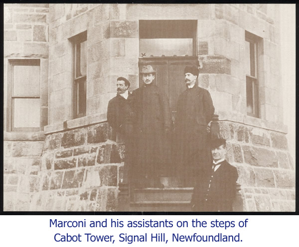 Marconi on Cabot Tower steps
